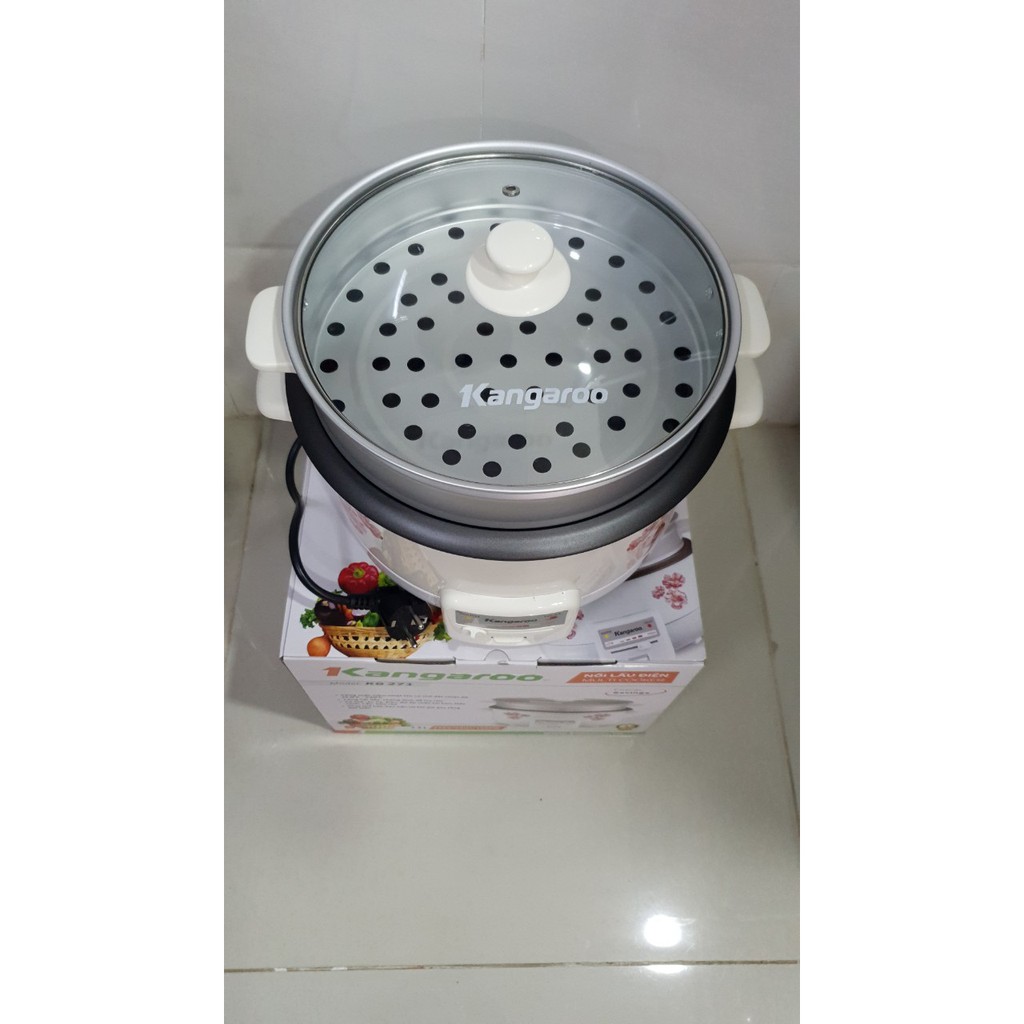 Nồi Lẩu Điện Kangaroo KG271 (4.5L) - Trắng - Hàng chính hãng