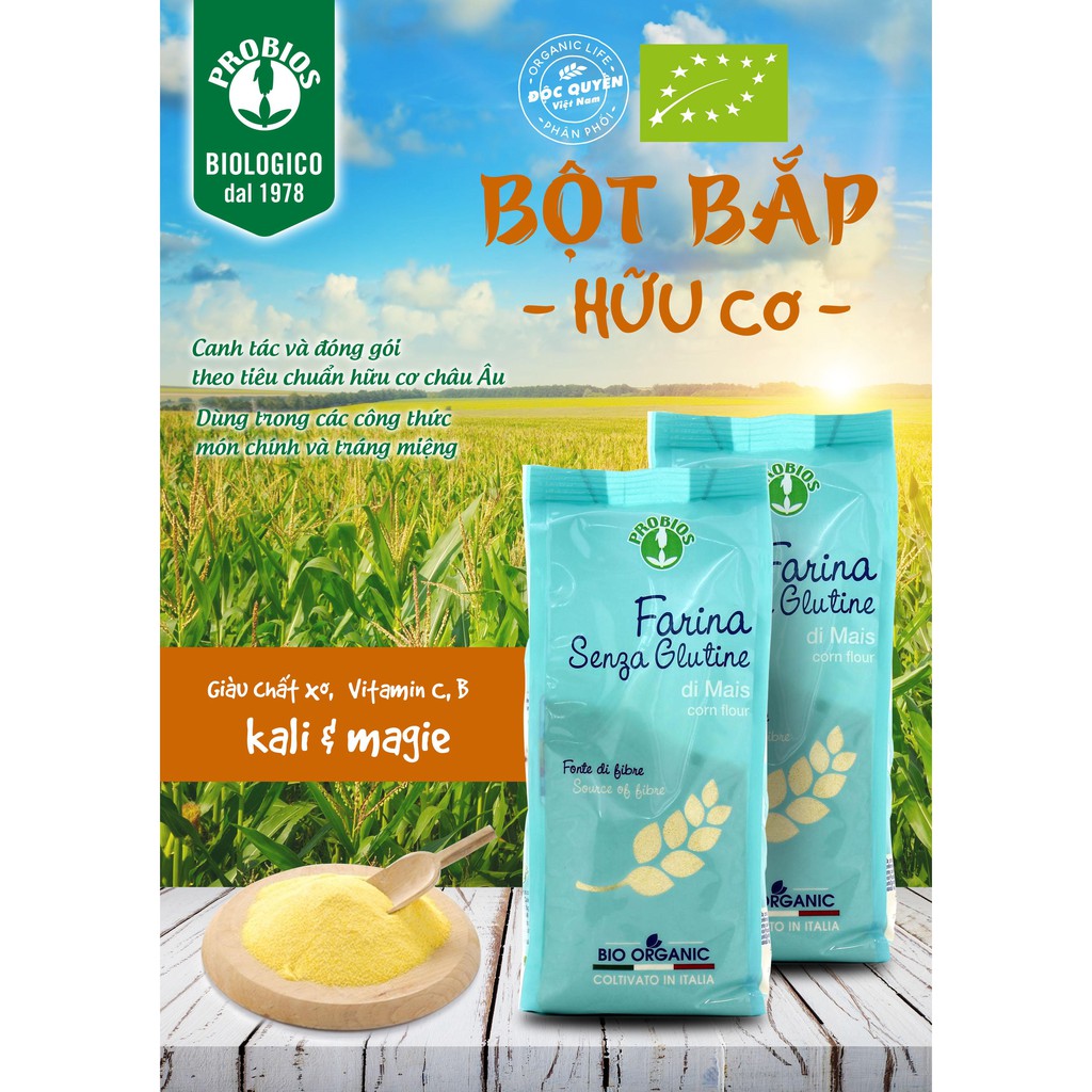 Bột bắp hữu cơ Probios cho bé ăn dặm gói - Tạp hoá mint