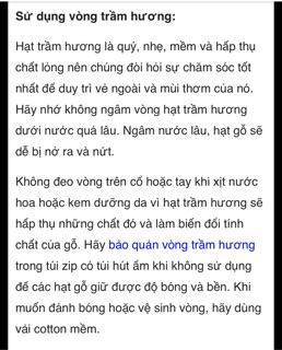 Vòng tay Chuỗi MÂN CÔI Trầm tốc