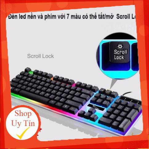 (RẺ MÀ CHẤT) Bộ bàn phím giả cơ PRO G21 kèm chuột Có LED 7 Màu Ấn Tượng ( màu đen) | BigBuy360 - bigbuy360.vn