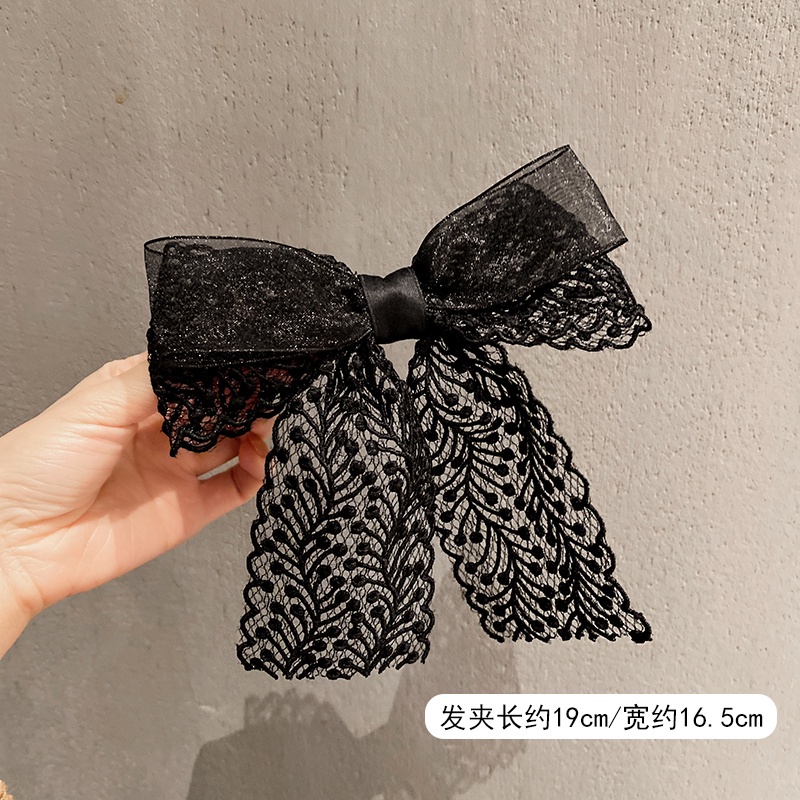 Dây Buộc Tóc Hình Nơ Ren Lớn Kiểu Hàn Quốc Xinh Xắn Cho Nữ