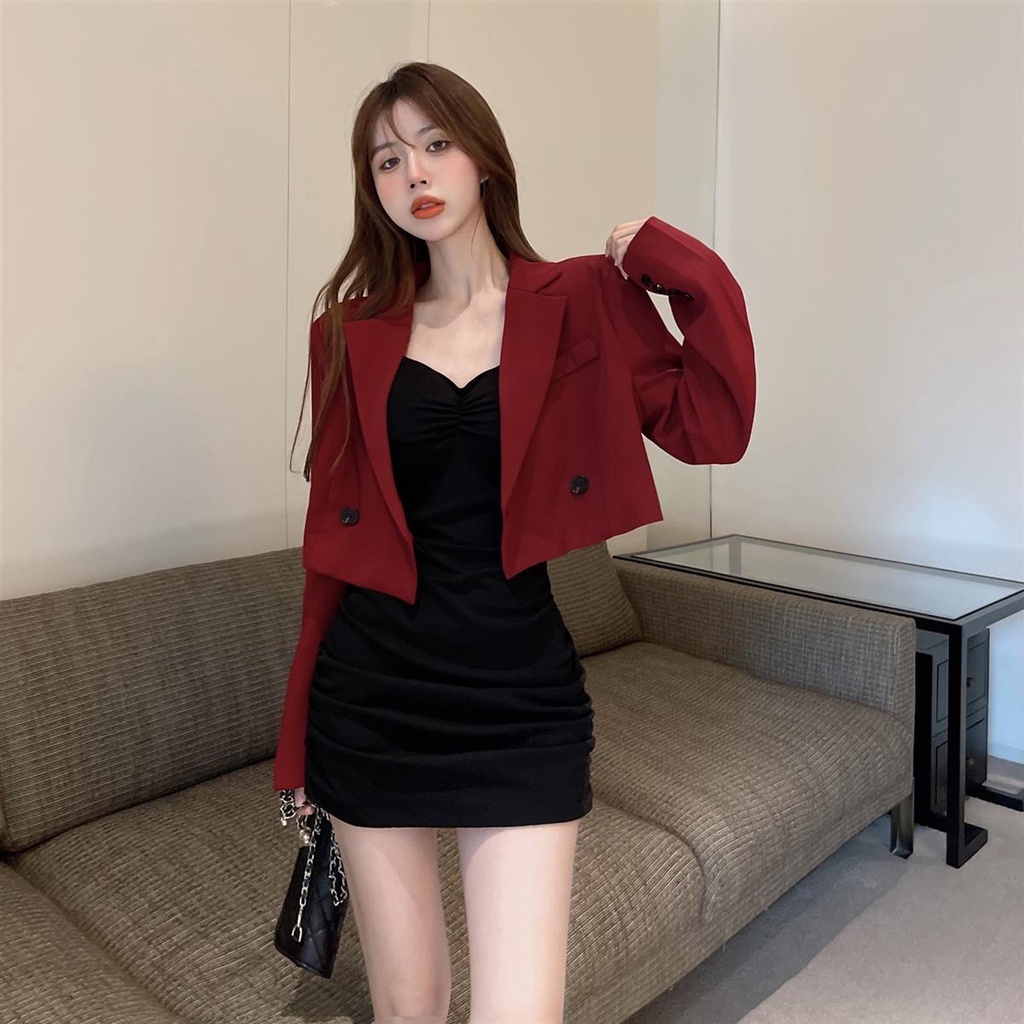 Áo khoác blazer dáng ngắn kiểu mỏng duyên dáng sành điệu dành cho nữ