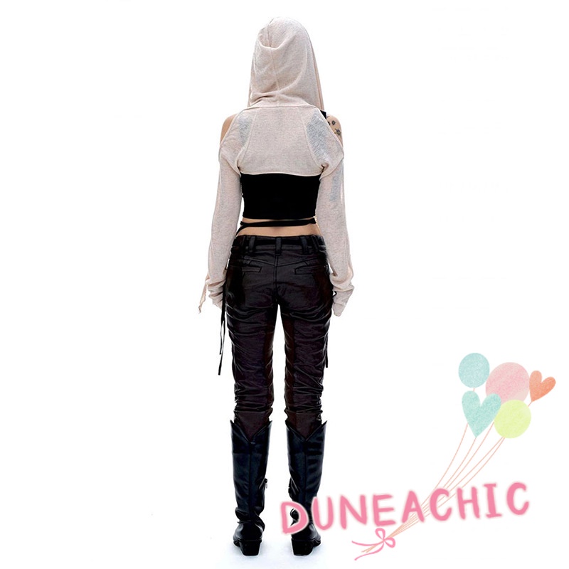 DUNEA Áo Thun Lửng Tay Dài Thời Trang Quyến Rũ Cho Nữ