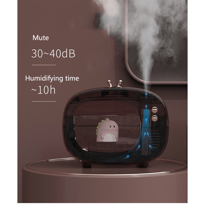 Máy phun sương UARELIFFE tạo độ ẩm không khí hình dáng TV dễ thương 400ml