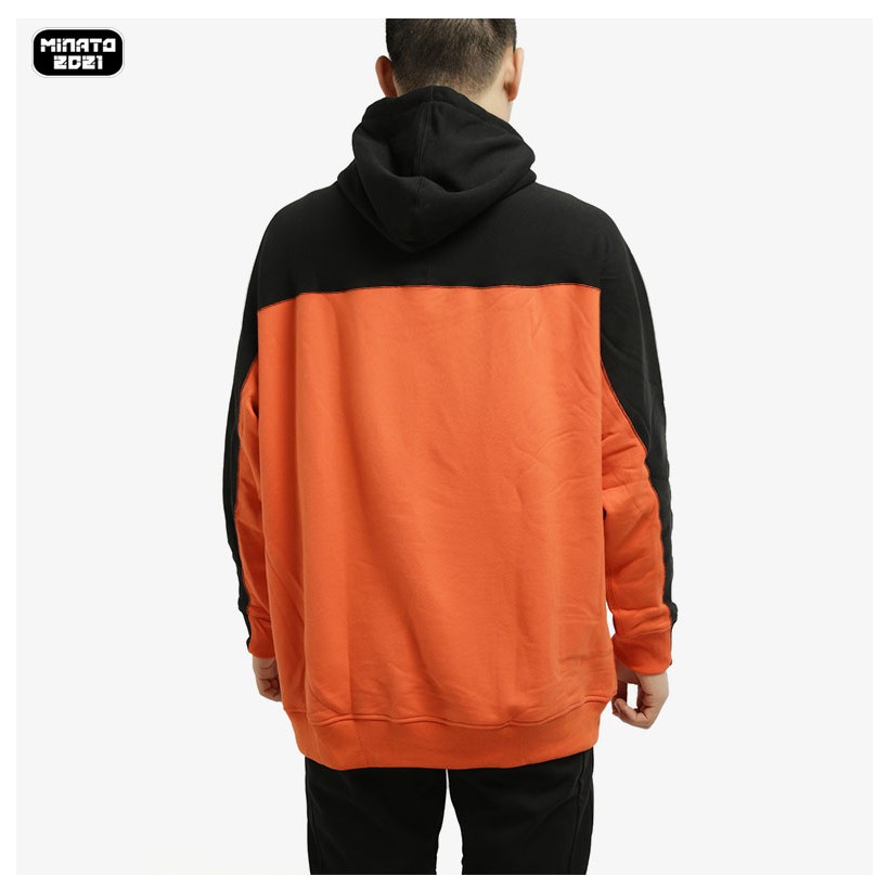 Áo Hoodie Naruto Cam (Tặng kèm găng tay Ninja)