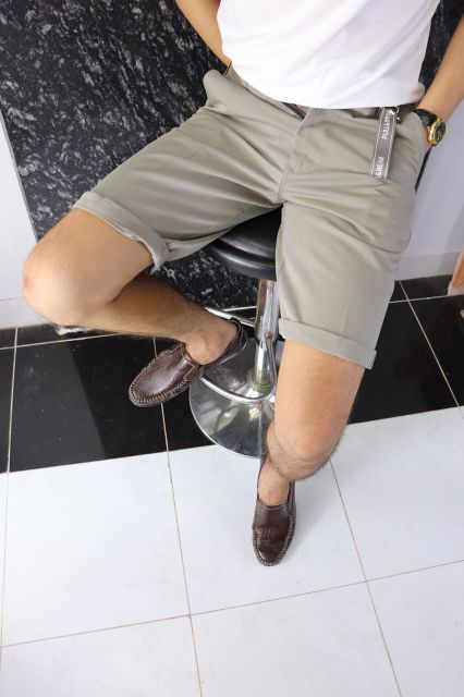 Quần short nam kaki trơn Pb móc khóa có size lớn cho người trên 80kg