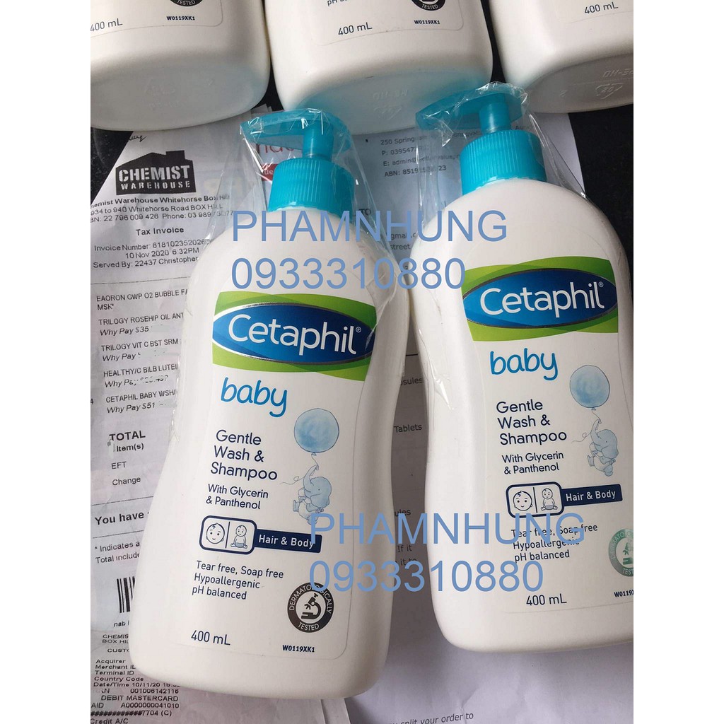 Sữa tắm gội Cetaphil 400ml.