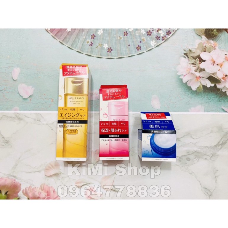 Bộ sản phẩm Aqualabel Shiseido: Dưỡng ẩm+dưỡng sáng+chống lão hoá