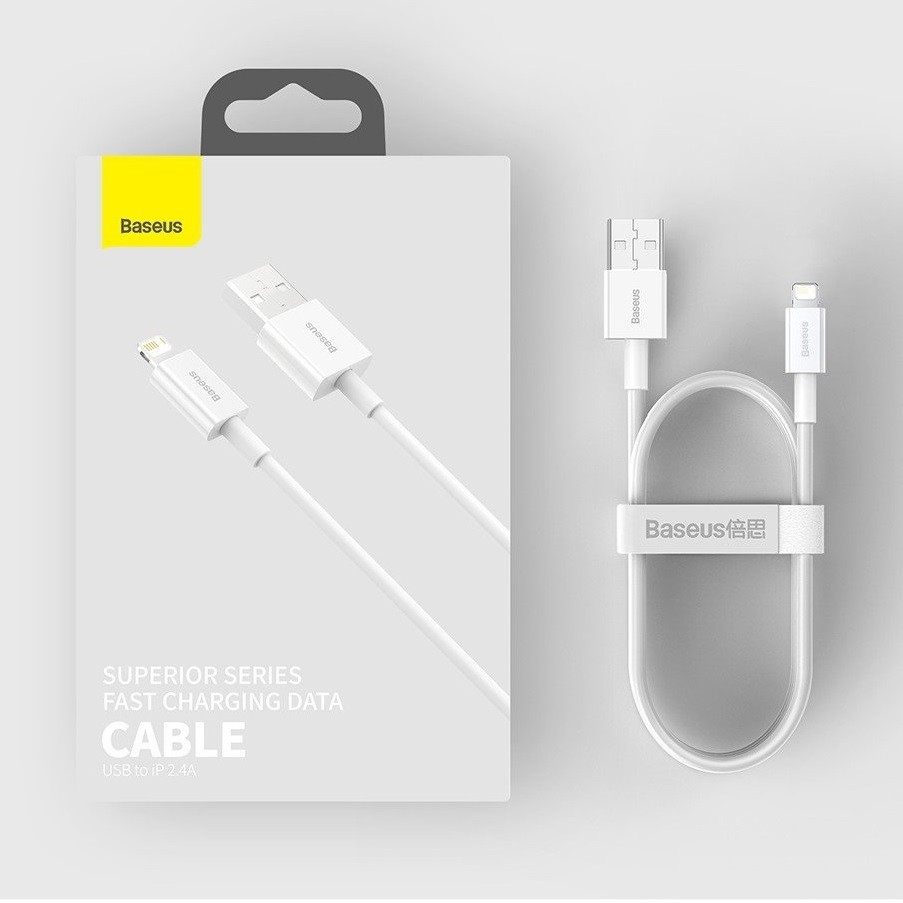 Cáp sạc IP, Cáp sạc nhanh, truyền dữ liệu cho lphone Baseus Superior Series Fast Charging Data Cable USB to iPhone 2.4A