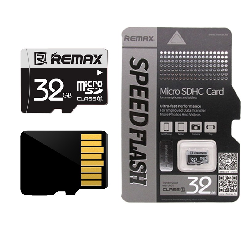 [Mã ELFLASH5 giảm 20K đơn 50K] Thẻ nhớ MicroSD REMAX 32GB Class 10 - Hàng chính hãng - Bảo hành 12 tháng 1 đổi 1