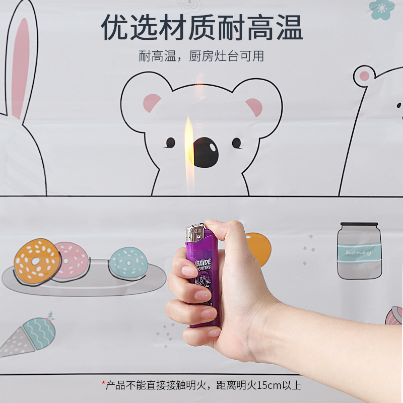 Giấy dán tường bếp chống dầu hình động vật ngộ nghĩnh