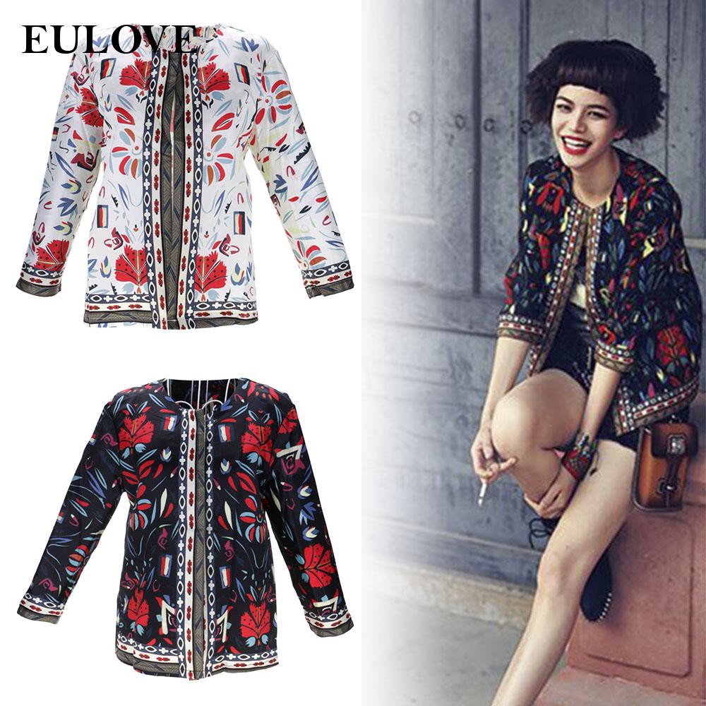 Áo Khoác Nữ Dáng Ôm Tay Lửng Họa Tiết Hoa Phong Cách Vintage | BigBuy360 - bigbuy360.vn