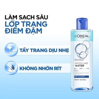 NƯỚC TẨY TRANG L'OREAL MICELLAR WATER 400Ml