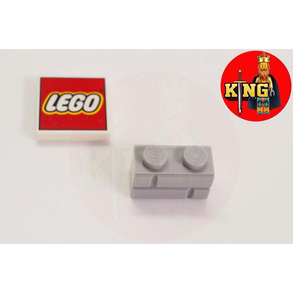 LEGO spare parts light gray 1x2 wall pattern brick