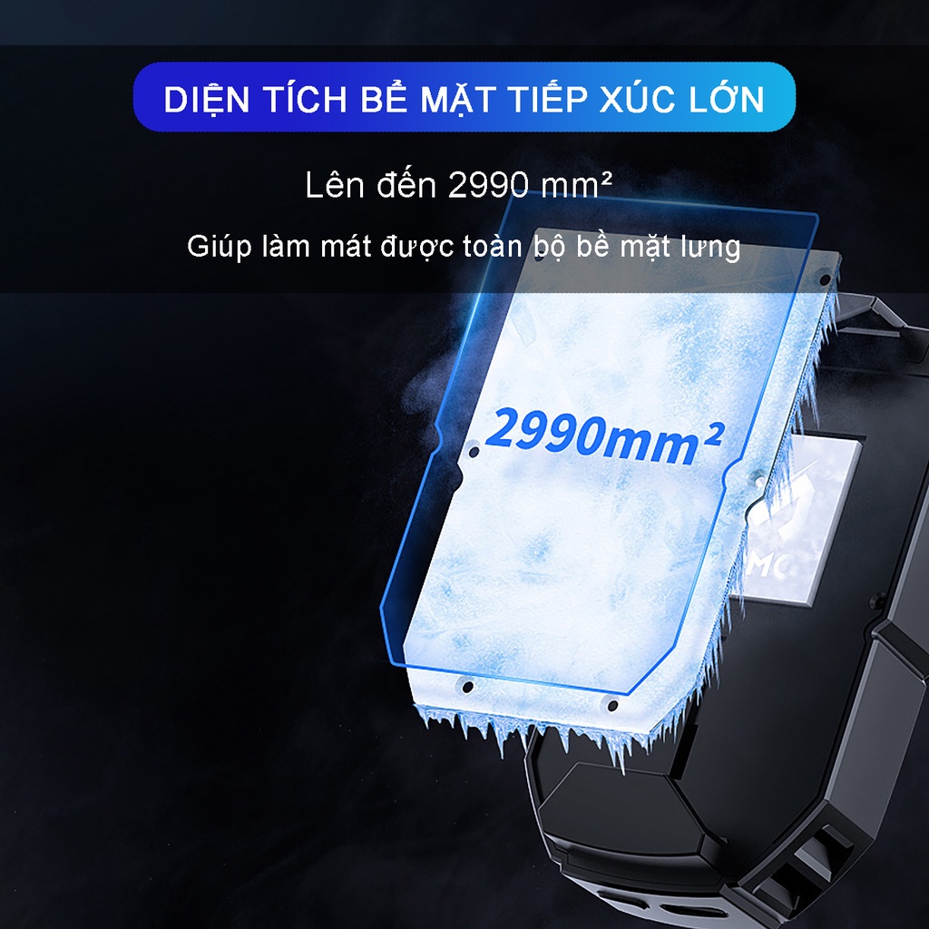 Quạt tản nhiệt điện thoại sò lạnh MEMO DLA3 gaming đèn led RGB làm lạnh nhanh chơi game pubg FreeFrie liên quân mobile
