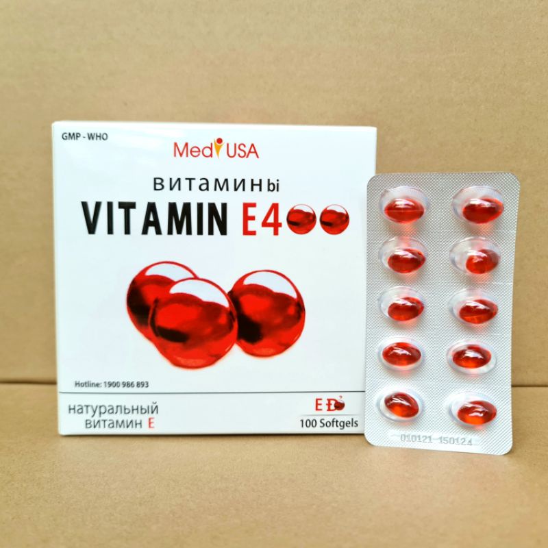 COMBO 3 HỘP Vitamin E 400 đẹp da, sáng da, hạn chế lão hoá da