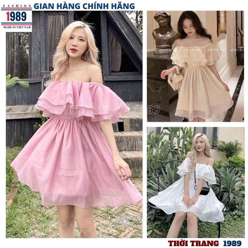 Đầm - Váy voan tơ trễ vai tay bồng 2 lớp cực xinh tiểu thư bánh bèo dễ thương ulzzang đầm công chúa -PHƯƠNG 1989 | BigBuy360 - bigbuy360.vn