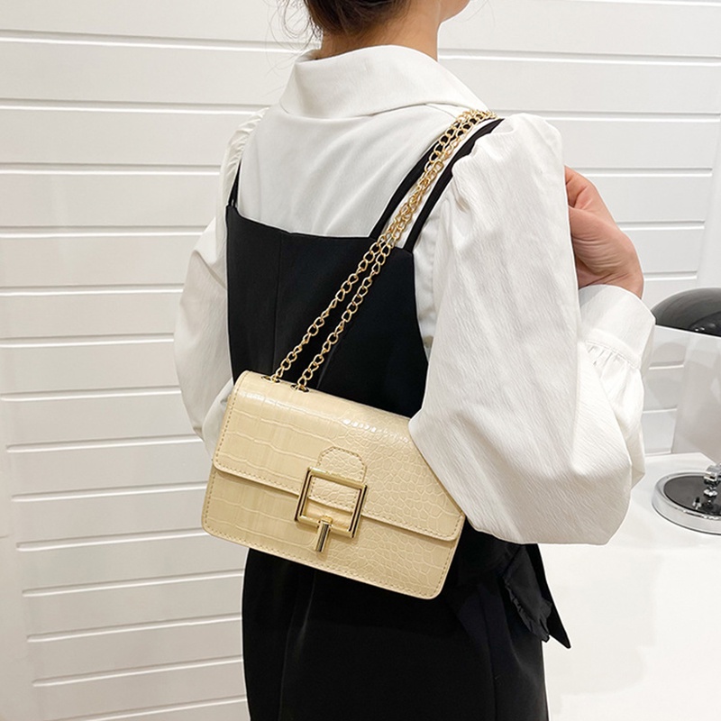 Túi đeo một bên vai IELGY dáng vuông nhỏ phong cách phương Tây thời trang thường ngày cho nữ