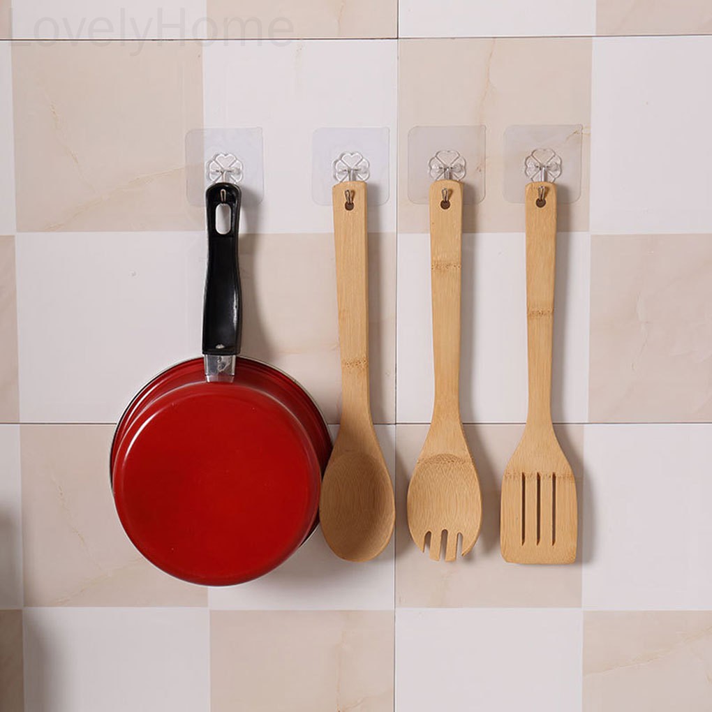 6 Móc nhựa trong suốt tiện dụng dán tường treo đồ