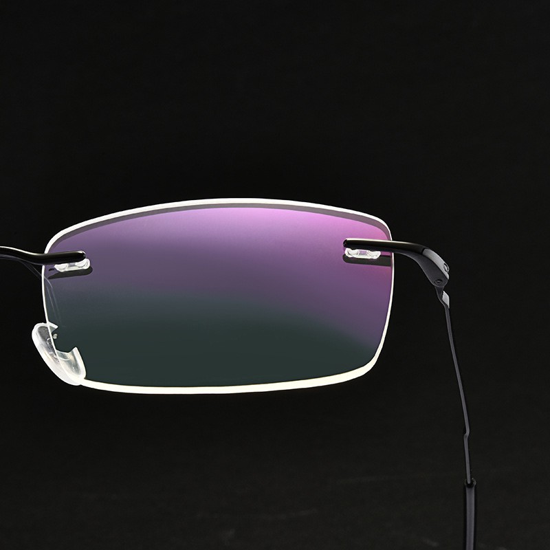 Mắt kính tròng không viền hợp thời trang cho nam