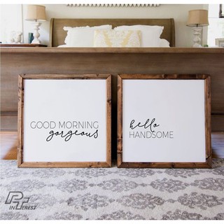 Bộ 02 Khung ảnh Basic 30x30 Stain Nâu - Khung hình gỗ thông mặt kính vuông trang trí treo tường Wood Frame by P'Tee