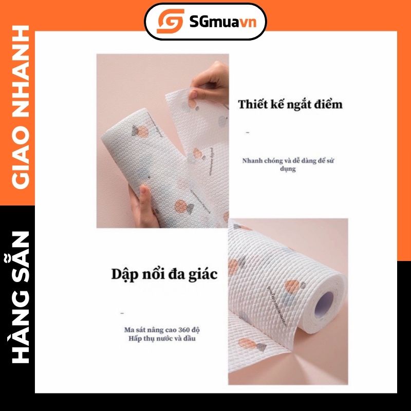 Khăn giấy Khăn lau bếp siêu dai thấm dầu mỡ tiện dụng
