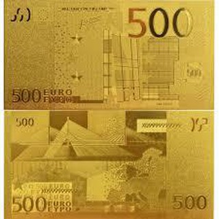 ĐỒ CHƠI Bộ Bài 500 E uro mạ vàng