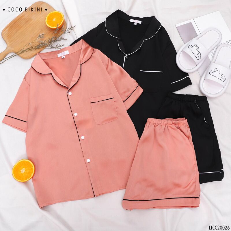 𝑪𝑶𝑪𝑶 𝑩𝑰𝑲𝑰𝑵𝑰 Bộ Đồ Ngủ - Đồ Mặc Nhà Lụa Satin ( LTCC20026 ) | BigBuy360 - bigbuy360.vn