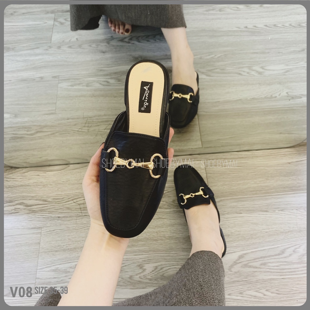 Giày sục nữ đế bệt cá tính V8 SHOEYMAI