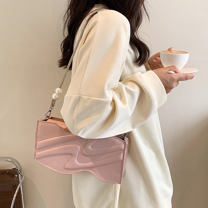 Túi Xách Kẹp Nách Phối Dây Xích Thời Trang Mùa Hè 2022 Cao Cấp Cho Nữ