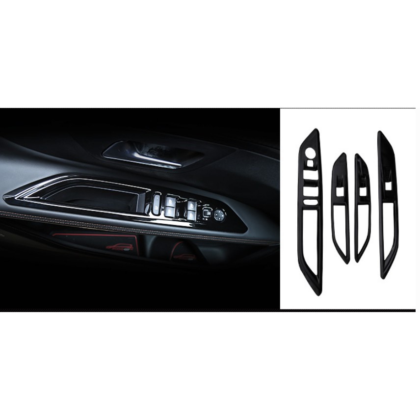 Ốp nội thất Peugeot 3008 và 5008 All New 2018- 2020 màu đen bóng