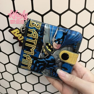 BÓP VÍ TIỀN NHỎ 2 MẶT HÌNH NGƯỜI DƠI BATMAN CÚ ĐẤM MÀU XANH CỰC BÉ TRAI (THÁI LAN) - 80BMNG0012 (9.5x9cm)