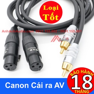 DÂY CÁP CANON CÁI RA AV , 02 SỢI CÁP CANON CÁI RA AV CANARE LOẠI TỐT