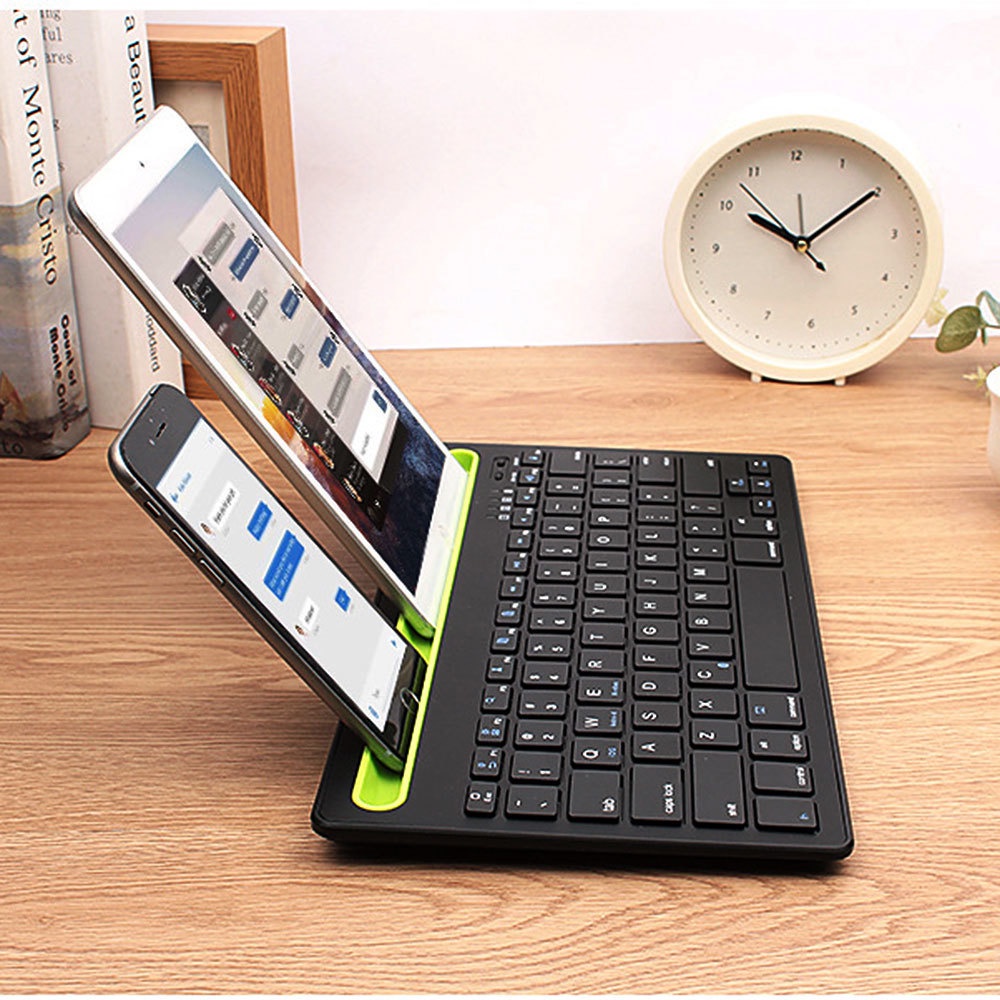 Bàn Phím Bluetooth Không Dây 2 Trong 1 Đa Năng Cho Máy Tính / Laptop / Máy Tính Bảng