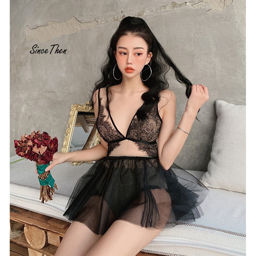 Bikini hot girl sexy, bikini phối ren kèm váy lưới mỏng sang chảnh - Since Then