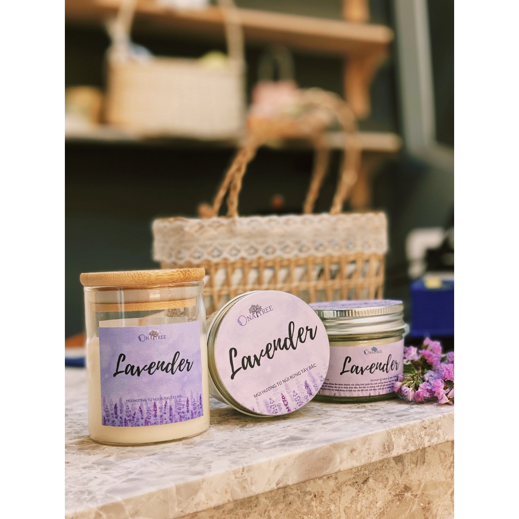 Set Quà Quà Tặng Nến Thơm Tinh Dầu Hương Lanvender Tặng Sinh Nhật Valentine Bạn Gái Bạn Trai Ý Nghĩa _ ONATREE