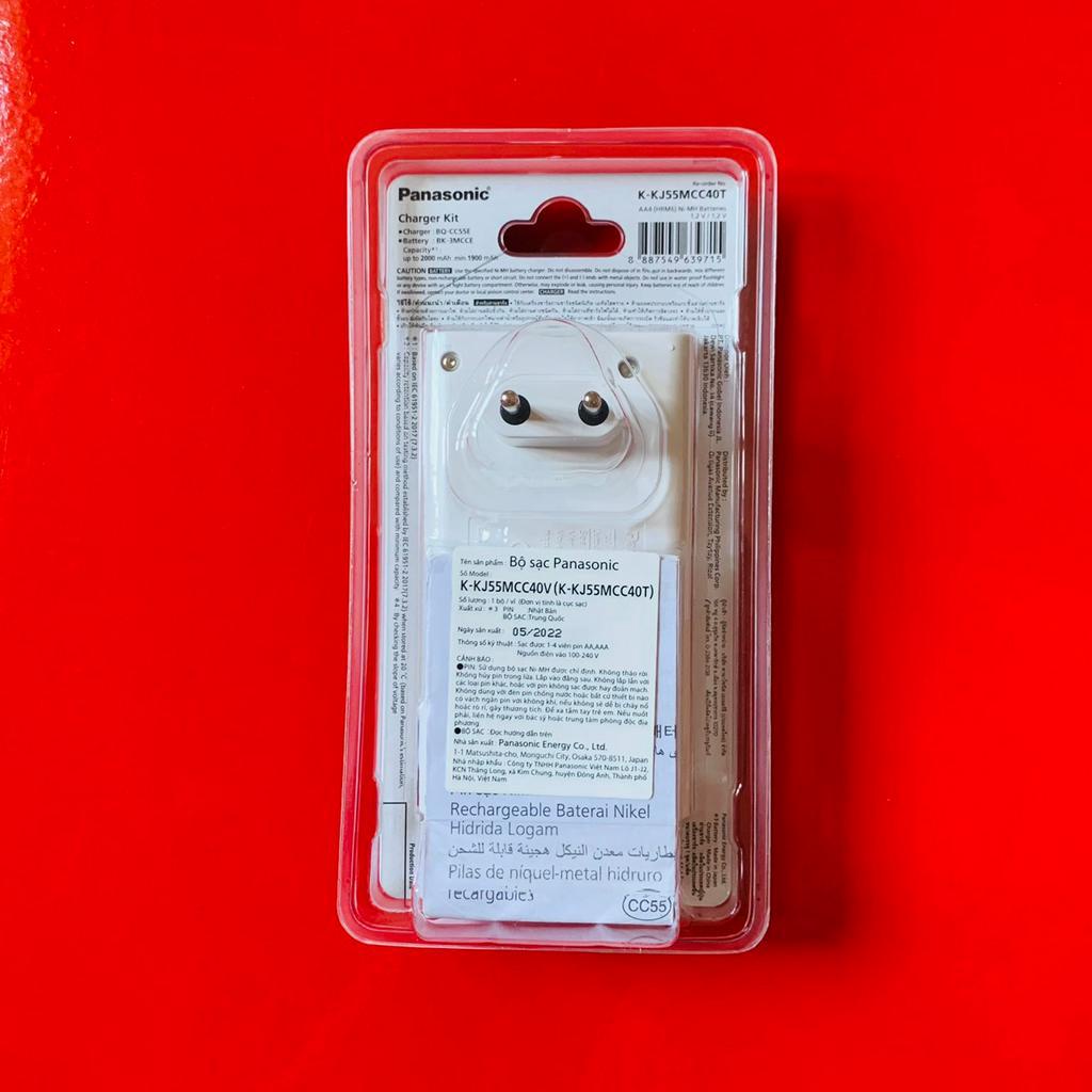 Bộ sạc thông minh sạc nhanh , tự ngắt Panasonic Eneloop BQ-CC55 kèm 4 pin sạc AA 2000mAh