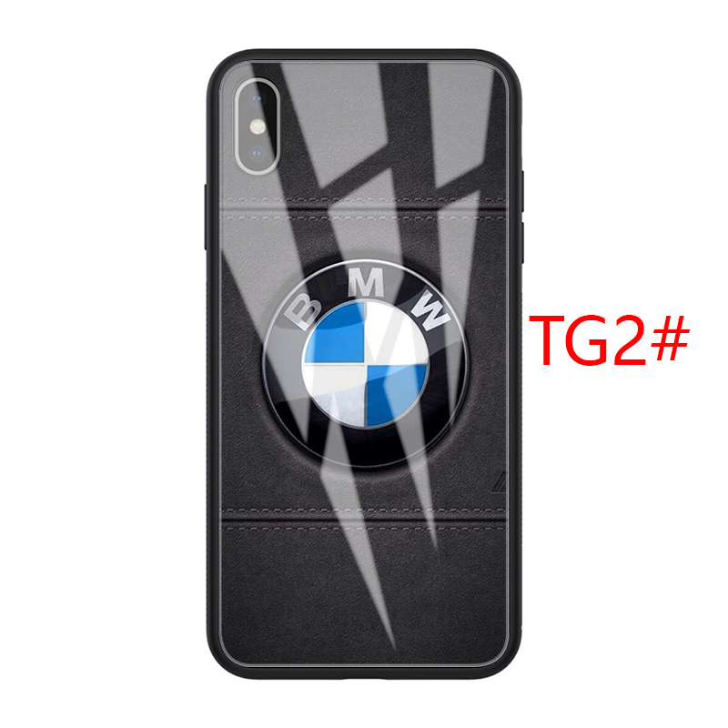 Ốp điện thoại kính cường lực hình logo xe ô tô BMW sang trọng B44 thích hợp cho iPhone 11Pro XSMax X XR 8 7 6S 6+ 5S 5