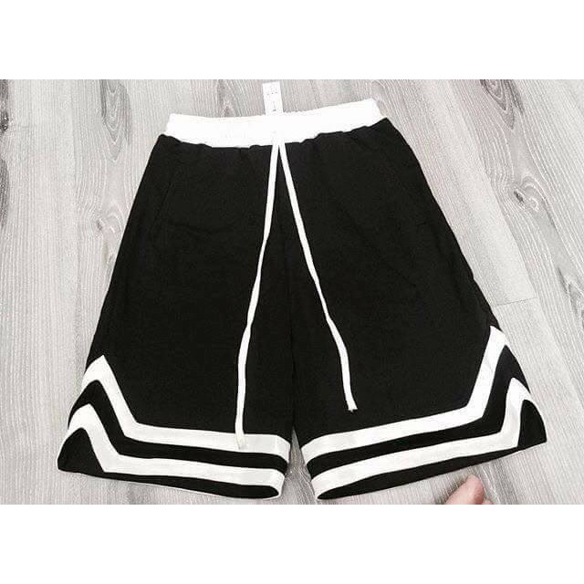 QUẦN SHORT 2V ĐEN Ulzzang UNISEX 1hitshop