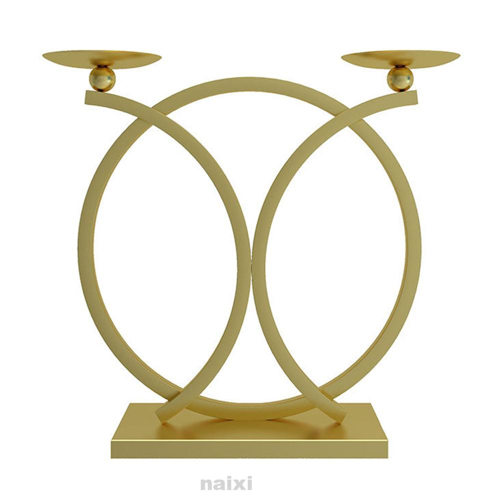 Round Living Room Bedroom Nordic Home Decor Metal Wedding Party Dinner Table Free Standing Modern Simple Candle Holder