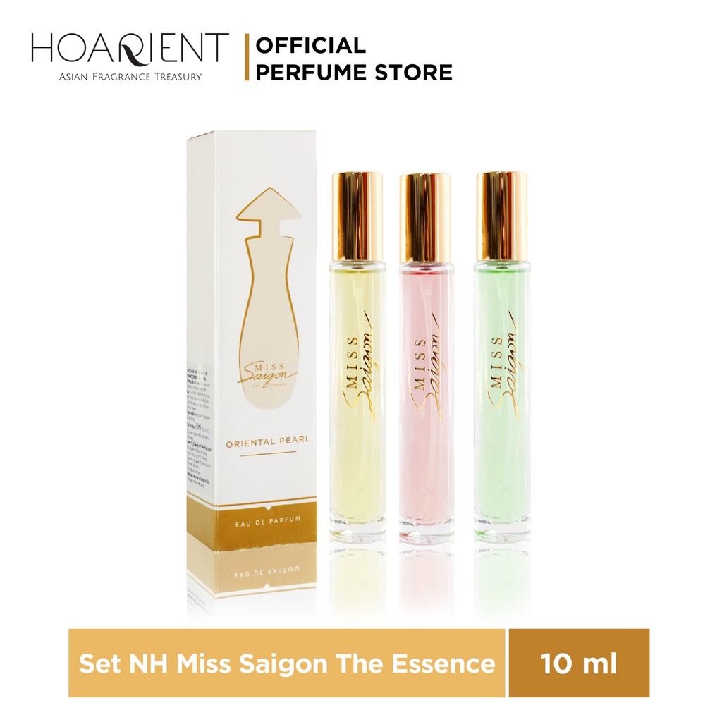 Combo 3 Nước Hoa Miss Saigon The Essence 10ml x 3 (Aurora,Oriental Pearl,The lover) | Thế Giới Skin Care