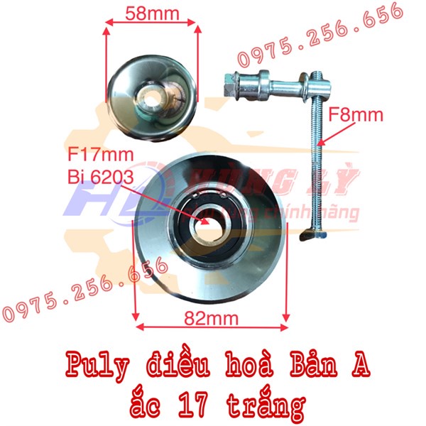 Puly Điều hòa Bản A ắc 17 Trắng phụ tùng ô tô phụ tùng Hùng Lỳ