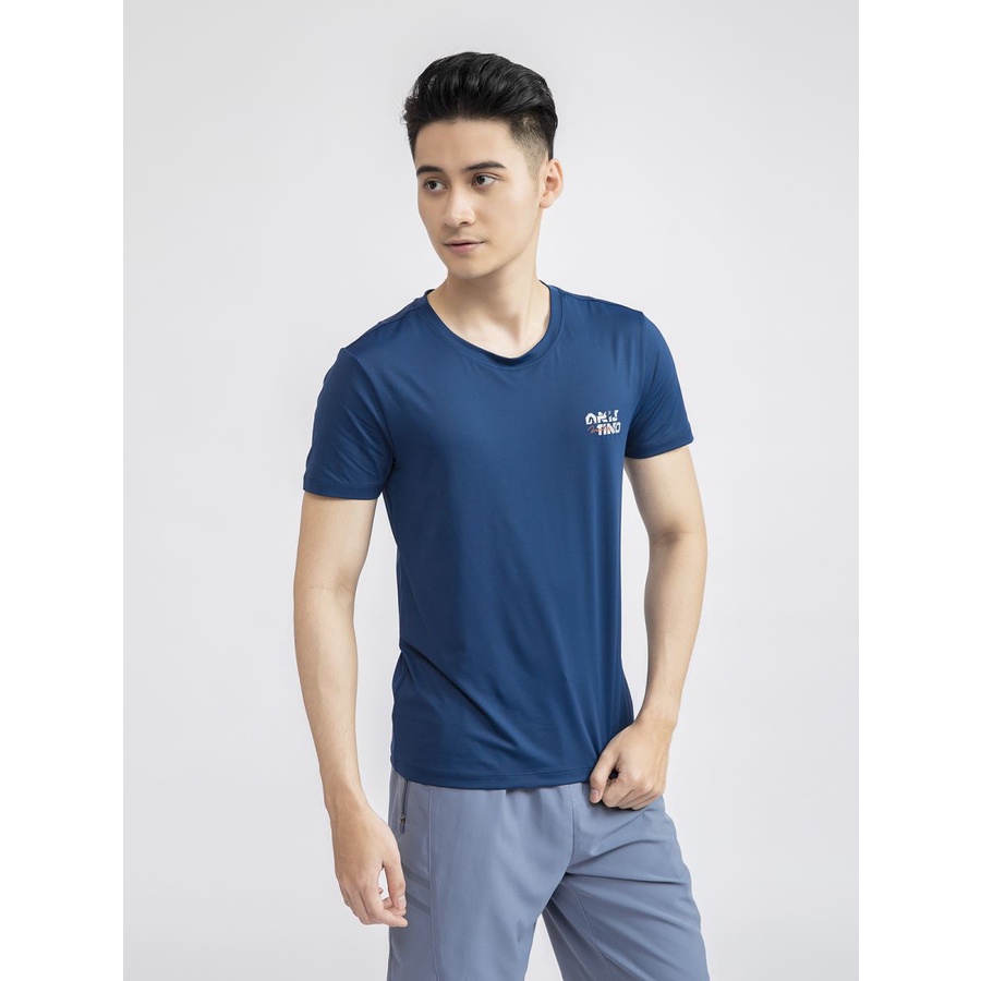 Áo phông nam Aristino  dáng slimfit cổ tròn vải thoáng mát co giãn nhẹ bền màu ATS016S1