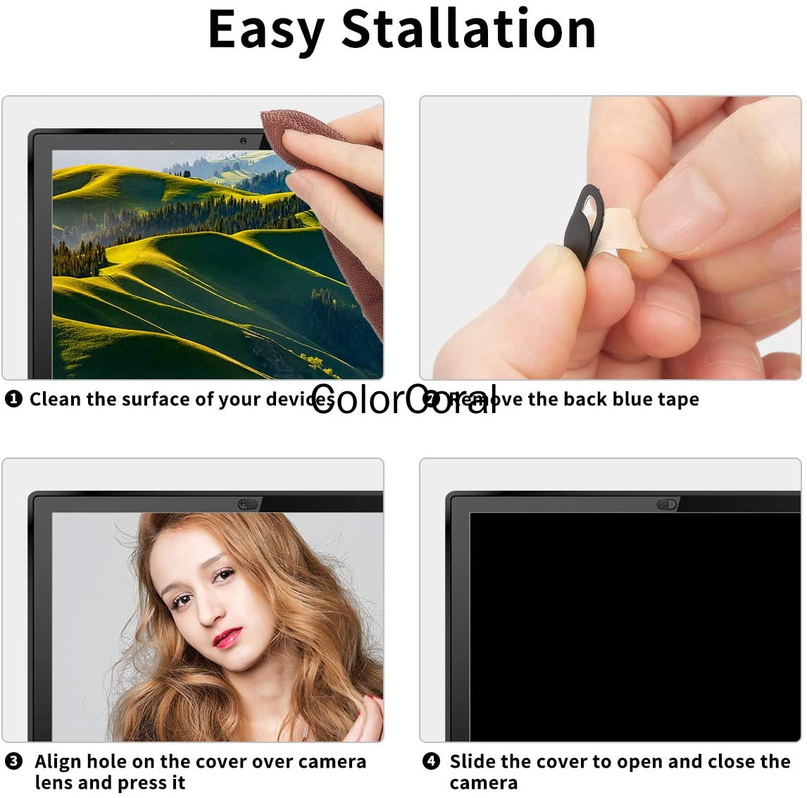 Set 6 nắp trượt bảo vệ ống kính webcam máy tính Laptop MacBook Mini/Air Pro iPhone iMac Echo Show iPad Video | BigBuy360 - bigbuy360.vn