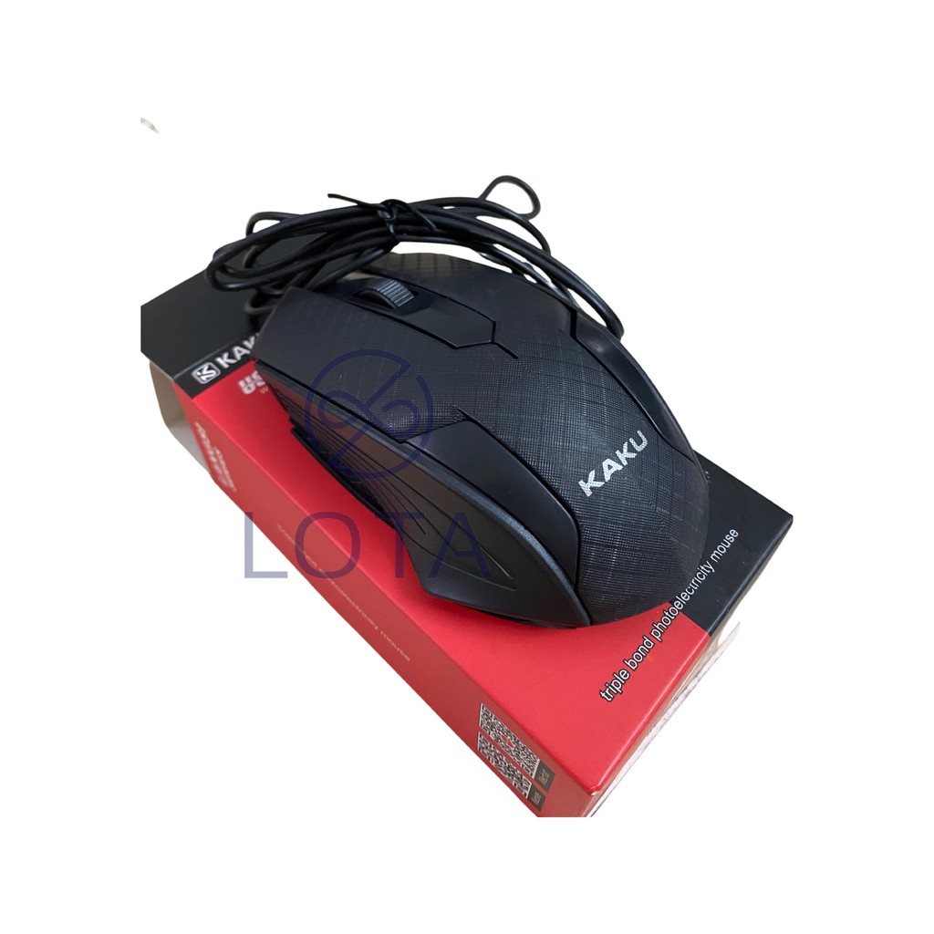 CHUỘT CÓ DÂY KAKU-357, mouse computer laptop máy vi tính làm việc văn phòng đi học chơi game, gaming mice LOTA SHOP đẹp