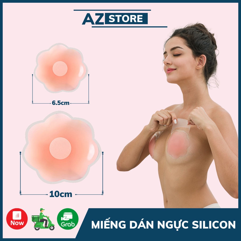 Miếng dán ngực dán vú silicon đầu ti sử dụng nhiều lần - AZ Store