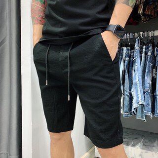 Quần short nam chất liệu đũi dây rút mặc thoáng mát | BigBuy360 - bigbuy360.vn