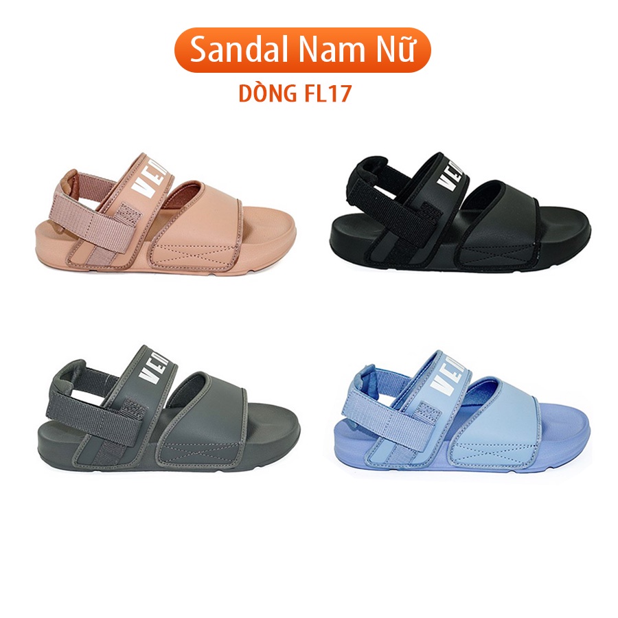 Sandal Vento nam nữ chính hãng SD-FL17 quai ngang bản to, Dép quai sau tháo rời linh hoạt đi học