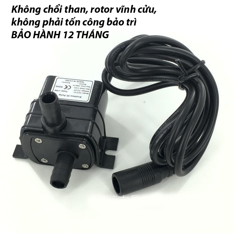 Máy Bơm Nước 12V Hồ Cá, Thủy Canh không chổi than 240Lit/giờ