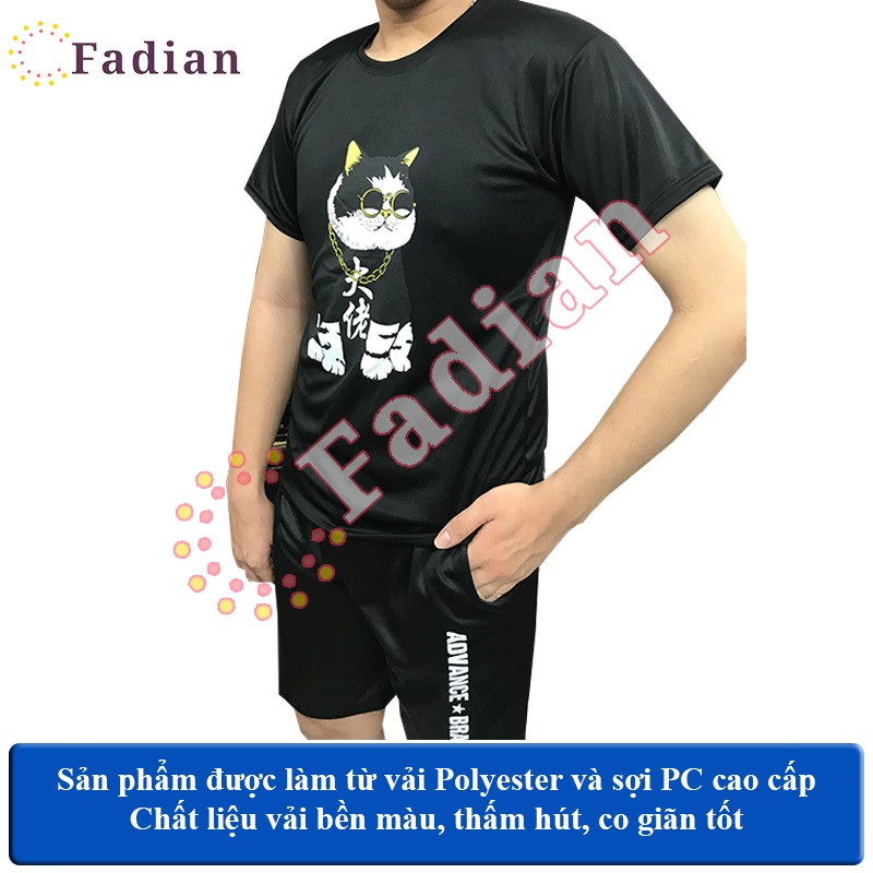 Đồ bộ thể thao, Set bộ thể thao nam nữ hình con mèo đeo mắt kính mặc nhà, tập gym hay đi chơi đều đẹp | BigBuy360 - bigbuy360.vn